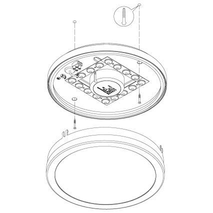 Eglo - LED pritemdomas lubinis vonios šviestuvas LOCANA-C LED/14W/230V Bluetooth IP44 antracitas