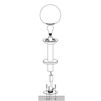 Eglo - LED Pritemdomas lauko šviestuvas NISIA-C 1xE27/9W/230V 525 mm IP44