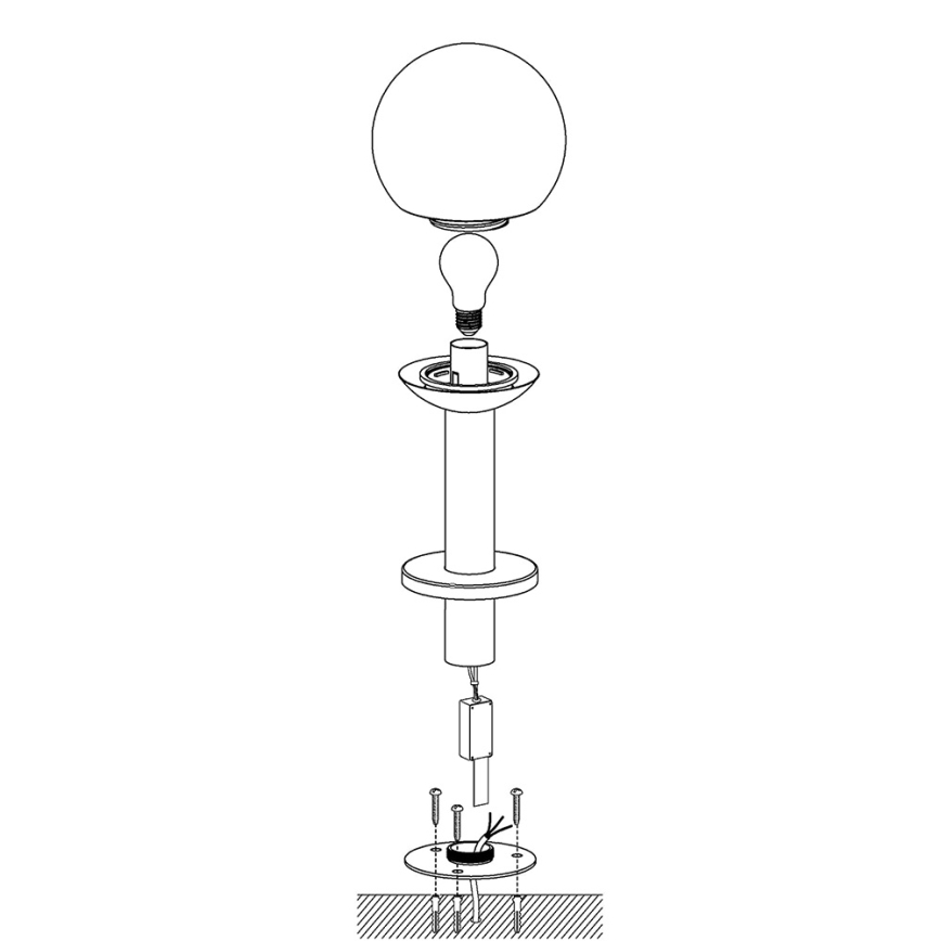 Eglo - LED Pritemdomas lauko šviestuvas NISIA-C 1xE27/9W/230V 525 mm IP44