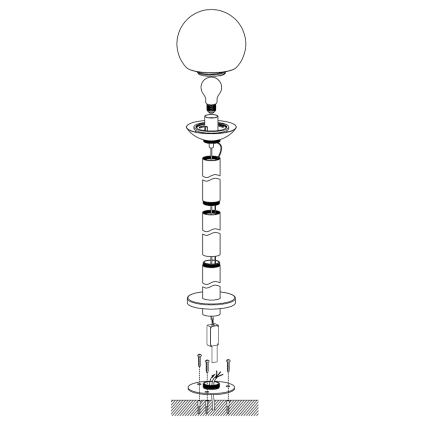 Eglo 97249 - Dimeriuojamas lauko LED šviestuvas NISIA-C 1xE27/9W/230V 980 mm IP44