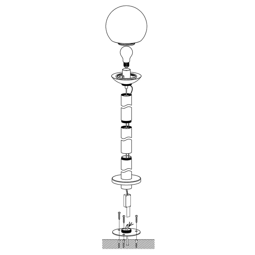 Eglo 97249 - Dimeriuojamas lauko LED šviestuvas NISIA-C 1xE27/9W/230V 980 mm IP44