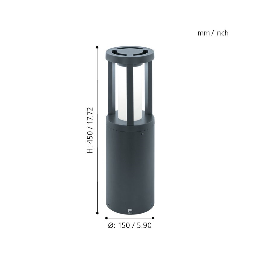 Eglo 97252 - LED lauko šviestuvas GISOLA 1xLED/12W/230V IP44 450 mm 