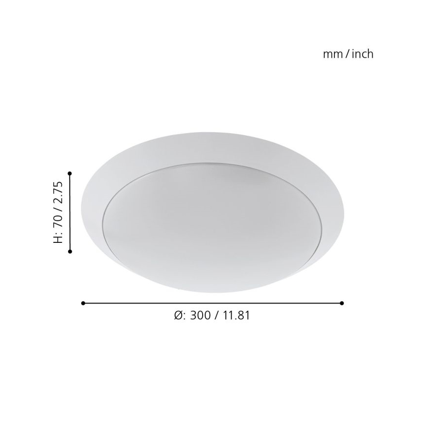 Eglo - LED lubinis vonios šviestuvas LED/11W/230V balta IP44