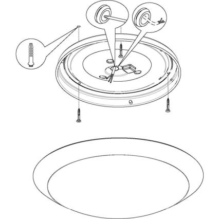 Eglo 97254 - LED vonios kambario lubinis šviestuvas PILONE LED/11W/230V baltas IP44
