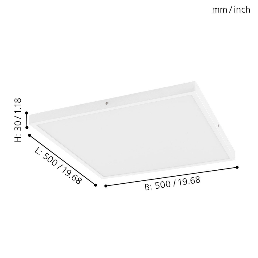 Eglo - LED pritemdomas lubinis šviestuvas 1xLED/25W/230V