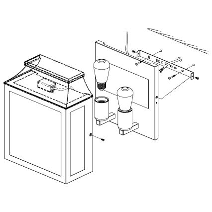 Eglo - Lauko sieninis šviestuvas 2xE27/60W/230V IP44