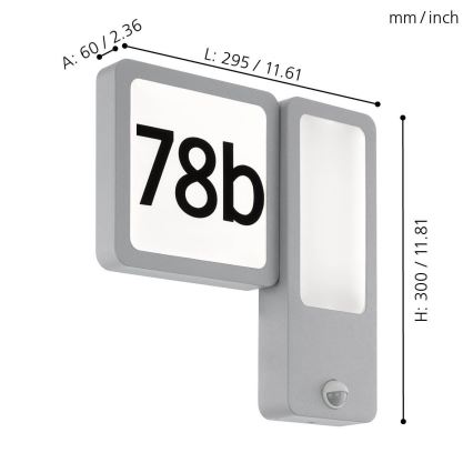 Eglo - LED lauko sieninis šviestuvas 2xLED/2,7W + LED/3,6W/230V IP44