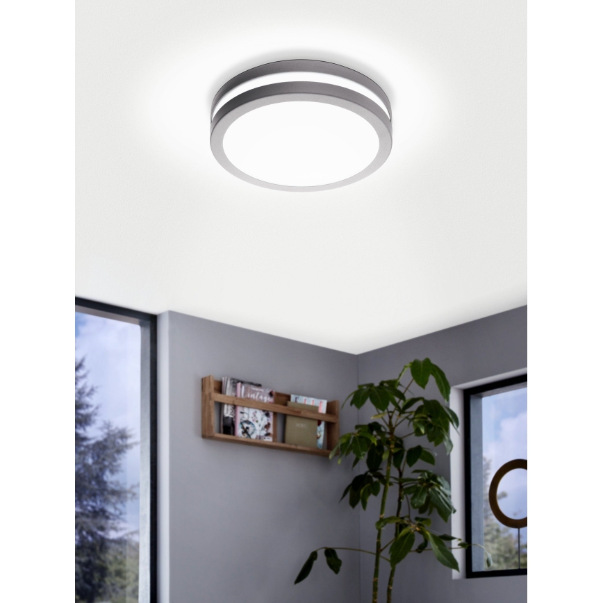 Eglo - LED reguliuojamas vonios kambario lubų šviestuvas LOCANA-C LED/14W pilka IP44