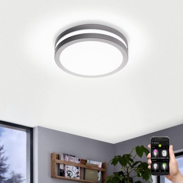 Eglo 97299 - reguliuojamas LED vonios šviestuvas LOCANA-C LED/14W sidabro spalvos IP44