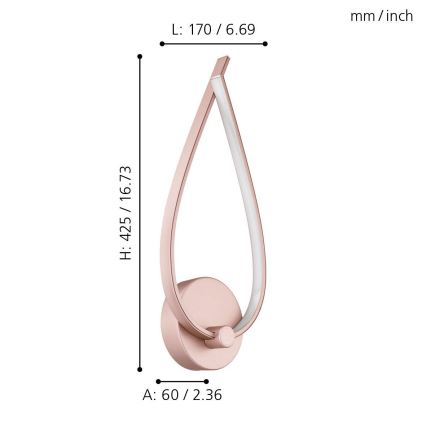 Eglo - LED Sieninis šviestuvas LED/11W/230V