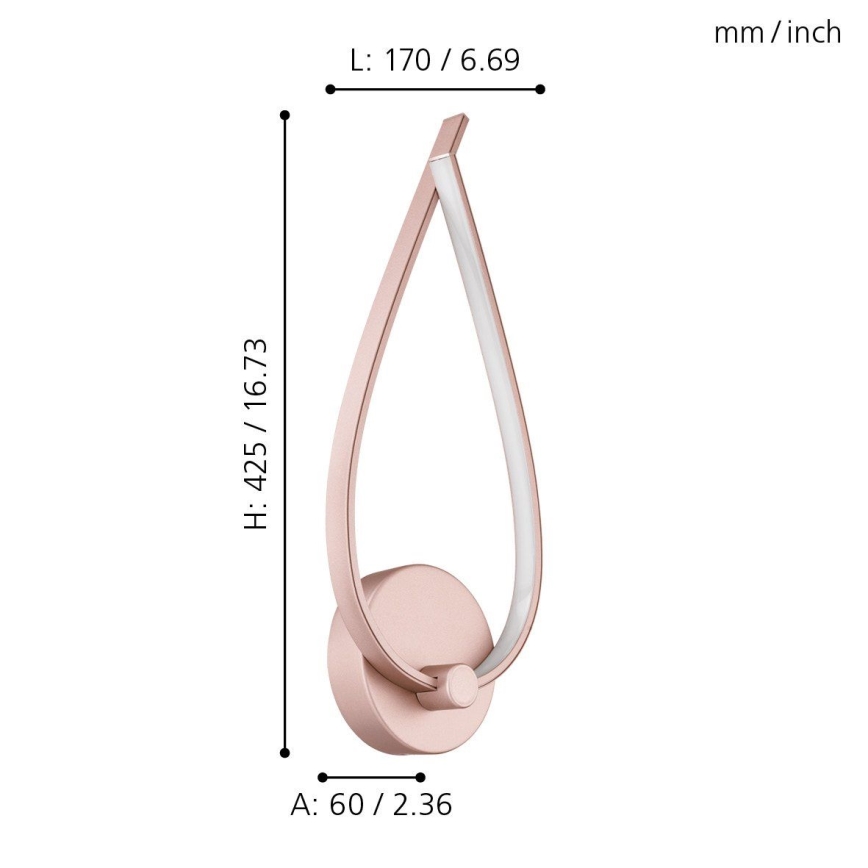 Eglo - LED Sieninis šviestuvas LED/11W/230V