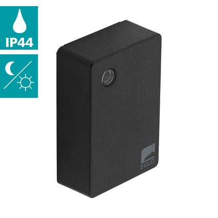 Eglo - Prietemos jutiklis 2-100 lux juoda IP44