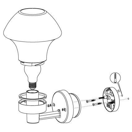 Eglo 97446 - Pritemdomas LED Lauko šviestuvas VERLUCCA-C 1xE27/9W/230V IP44 Bluetooth