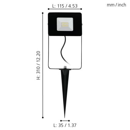 Eglo 97471 - Akcentinis LED šviestuvas FAEDO 4 LED/10W/230V