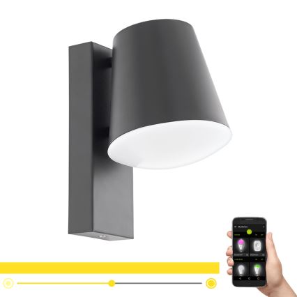 Eglo - LED reguliuojamas lauko sieninis šviestuvas CALDIERO-C 1xE27/9W/230V IP44