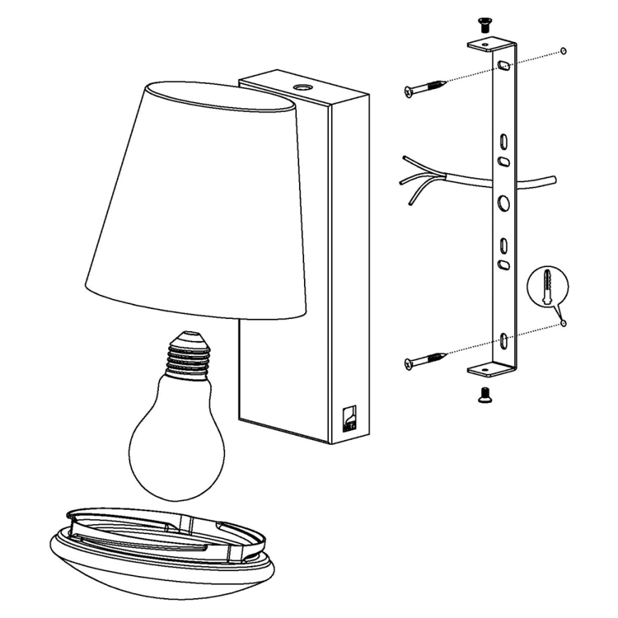 Eglo - LED reguliuojamas lauko sieninis šviestuvas CALDIERO-C 1xE27/9W/230V IP44