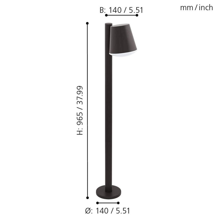 Eglo - LED RGB Pritemdoma lauko lempa CALDIERO-C 1xE27/9W/230V antracitas IP44
