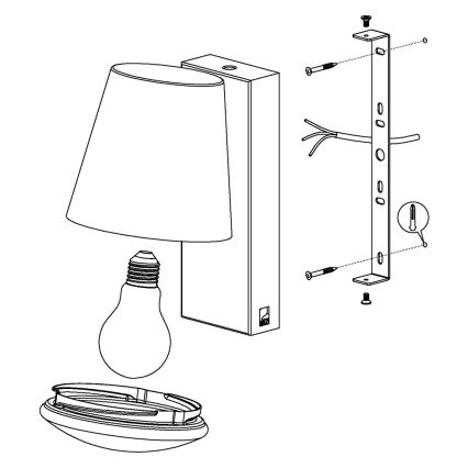 Eglo - Pritemdomas Sieninis LED lauko šviestuvas CALDIERO-C 1xE27/9W/230V