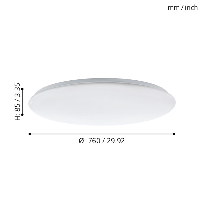 Eglo - Pritemdomas lubinis LED šviestuvas LED/60W/230V