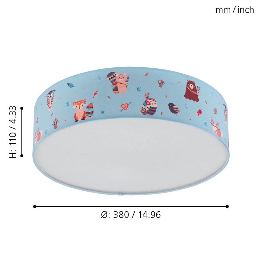 Eglo - Vaikiškas lubinis šviestuvas 2xE27/40W/230V