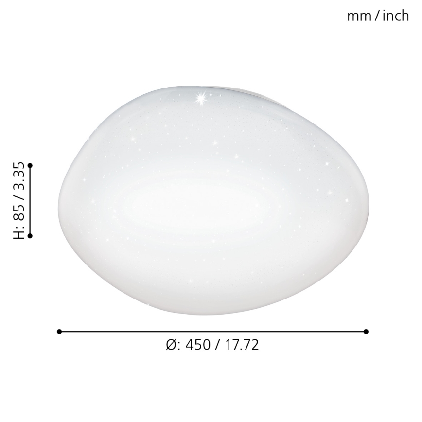 Eglo - Pritemdomas lubinis LED šviestuvas su nuotoliniu valdymu LED/21W/230V