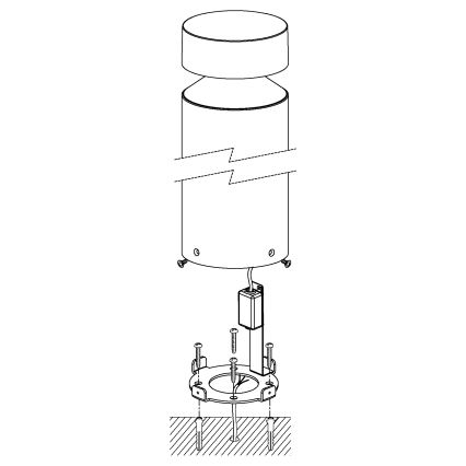 Eglo - LED lauko šviestuvas LED/11W/230V juoda 450 mm IP44