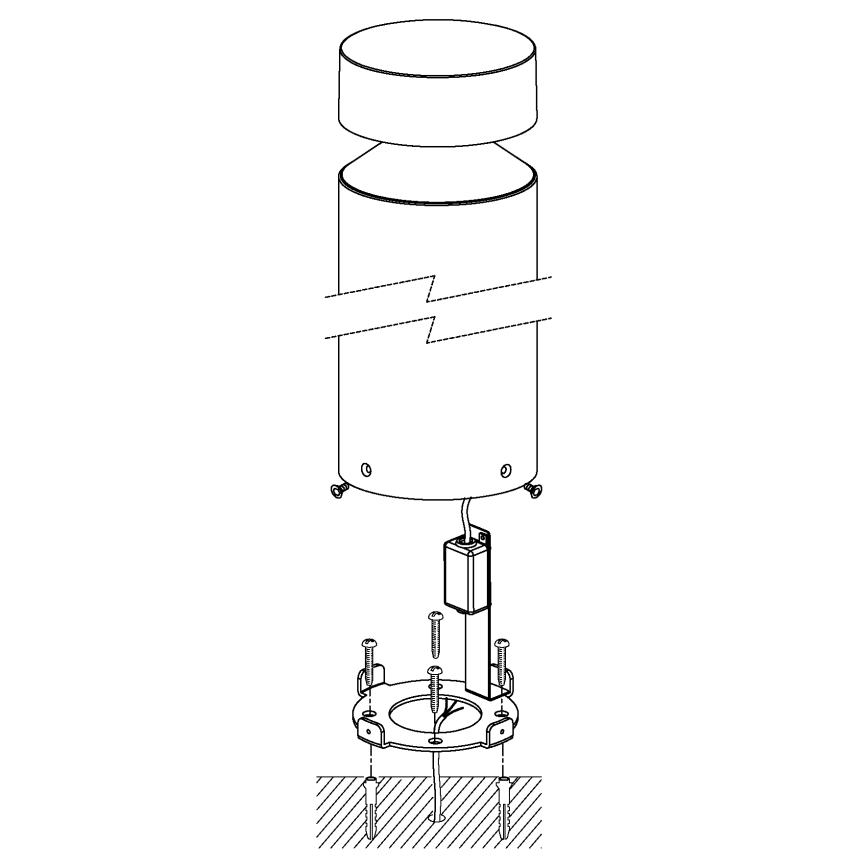 Eglo - LED lauko šviestuvas LED/11W/230V juoda 450 mm IP44