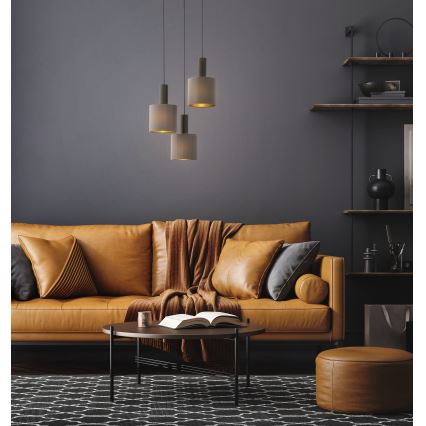 Eglo - Sietynas, kabinamas ant virvės 3xE27/60W/230V