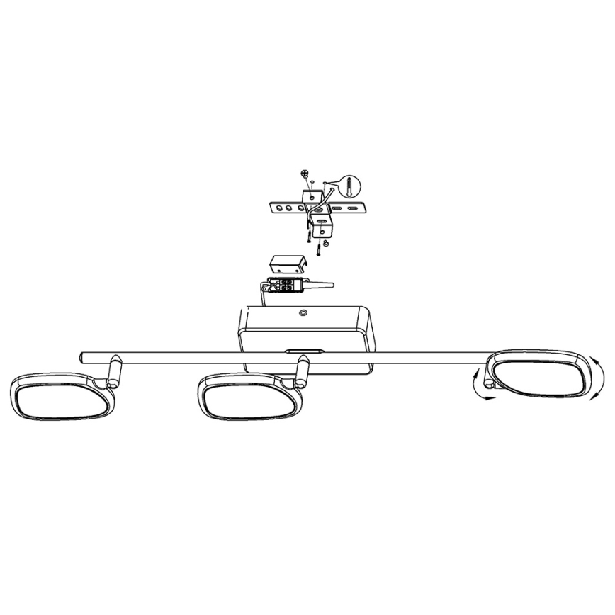 Eglo - LED RGB Įmontuojamas šviestuvas PALOMBARE-C 3xLED/5W/230V
