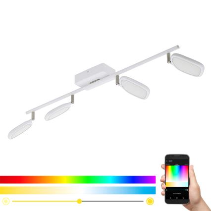 Eglo 97694 - LED RGB Įleidžiamas šviestuvas PALOMBARE-C 4xLED/5W/230V