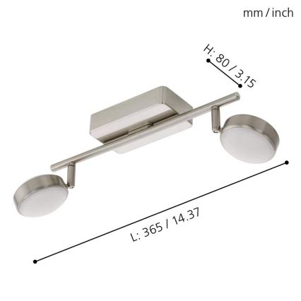 Eglo 97715 - LED RGB Pritemdomi akcentiniai šviestuvai CORROPOLI-C 2xLED/5W/230V