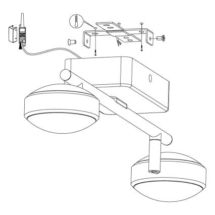 Eglo 97715 - LED RGB Pritemdomi akcentiniai šviestuvai CORROPOLI-C 2xLED/5W/230V