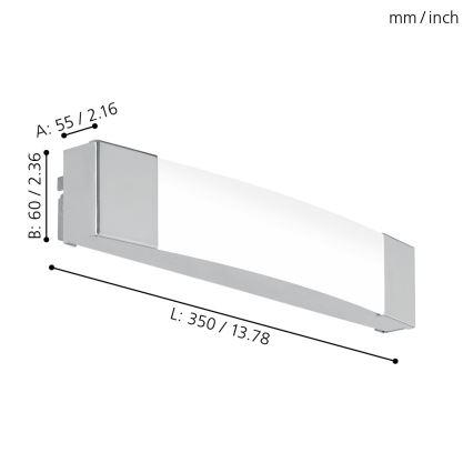 Eglo - LED vonios veidrodžio apšvietimas LED/8,3W/230V IP44