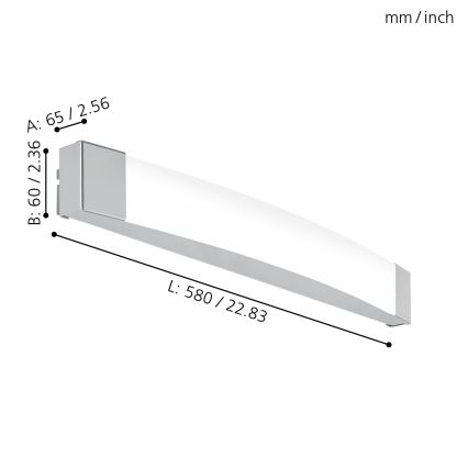 Eglo - LED vonios veidrodžio apšvietimas LED/16W/230V IP44