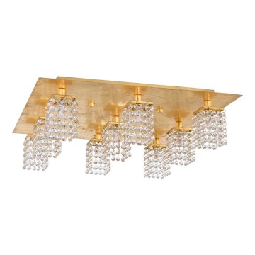 Eglo 97722 - LED krištolinis tvirtinamas sietynas PYTON GOLD 9xG9/3W/230V