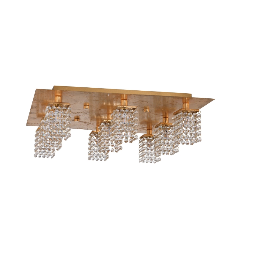 Eglo 97722 - LED krištolinis tvirtinamas sietynas PYTON GOLD 9xG9/3W/230V