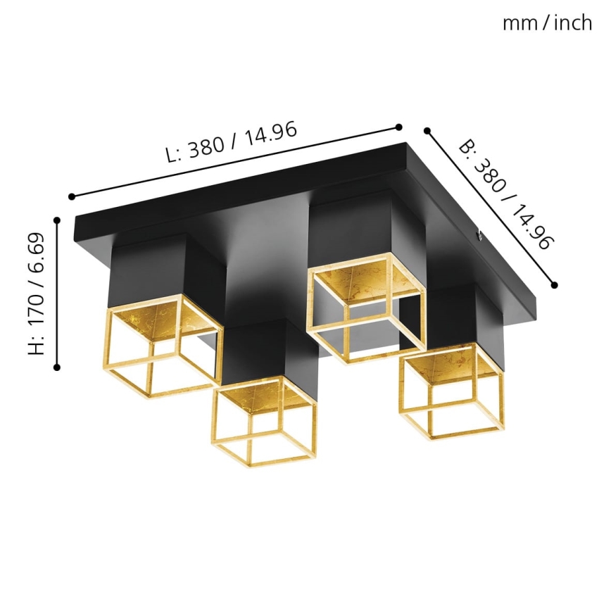 Eglo 97731 - LED tvirtinamas sietynas MONTEBALDO 4xGU10/5W/230V