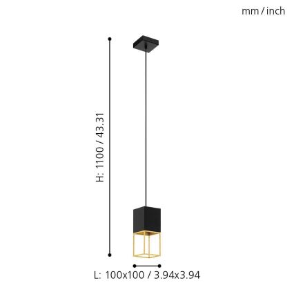 Eglo - LED sietynas, kabinamas ant virvės 1xGU10/5W/230V