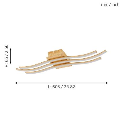 Eglo 97743 - LED paviršinis lubų šviestuvas MIRAFLORES 3xLED/8,6W/230V