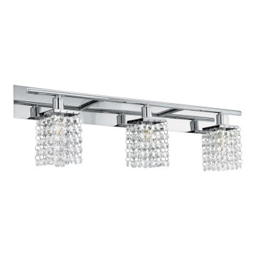 Eglo 97748 - LED krištolinis sieninis vonios apšvietimas AREQUITO 3xG9/3W/230V IP44