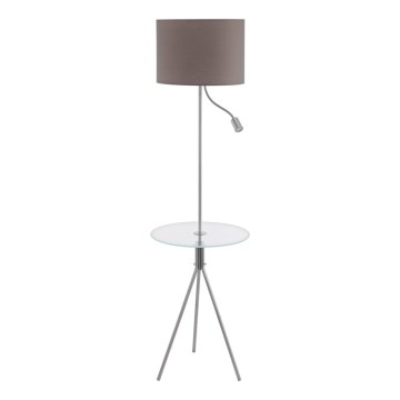 Eglo 97771 - Stalinis šviestuvas su staliuku POLICARA 1xE27/60W/230V+LED/3,5W