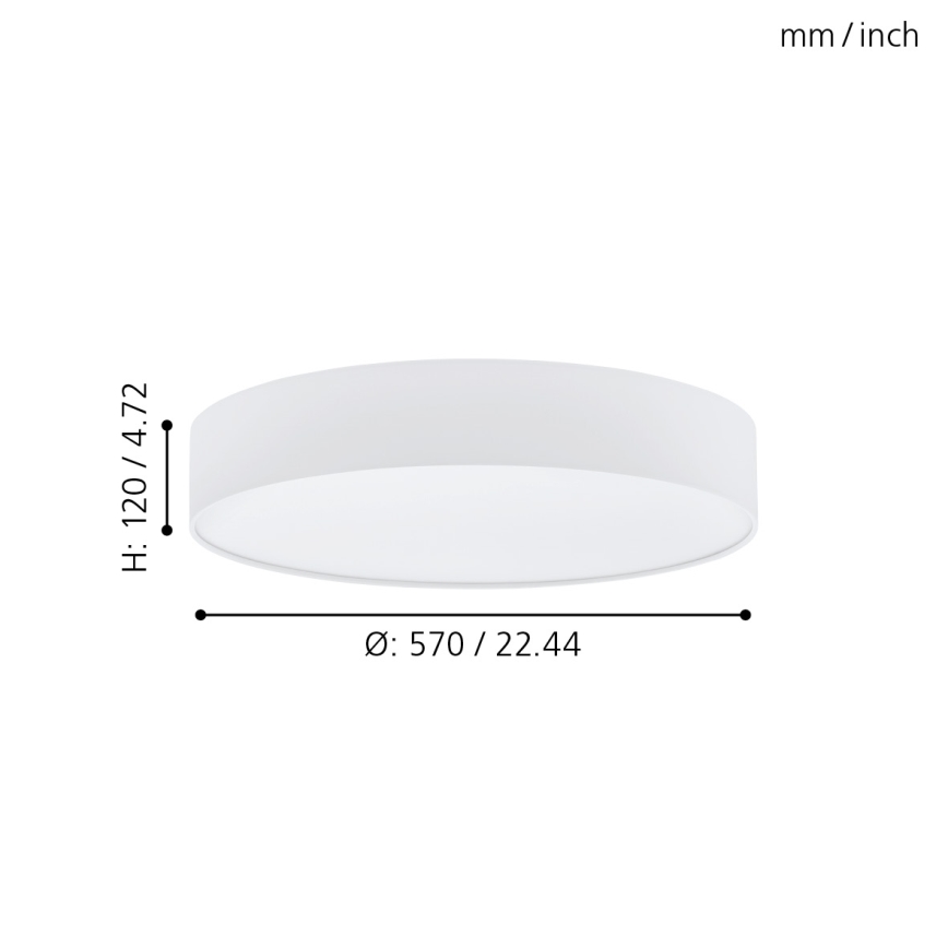 Eglo - LED pritemdomas lubinis šviestuvas LED/40W/230V