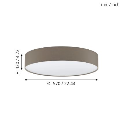 Eglo - LED pritemdomas lubinis šviestuvas LED/40W/230V