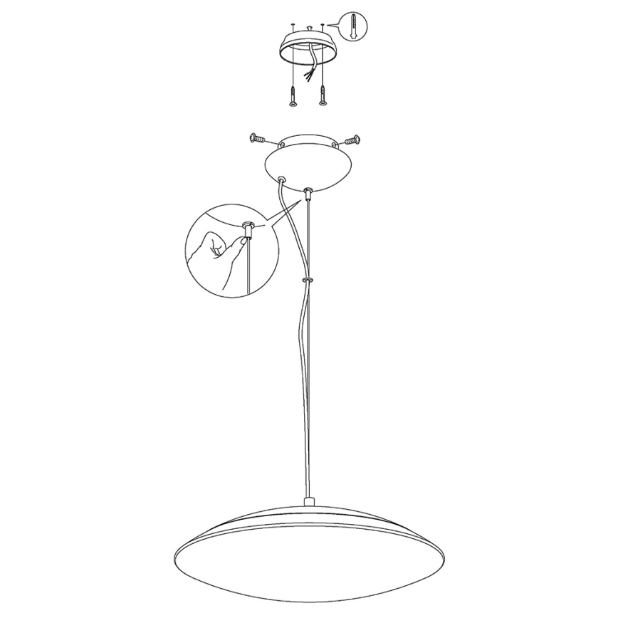 Eglo 97812 - LED RGB dimeriuojama pakabinama liustra ant laido FRATTINA-C LED/27W/230V