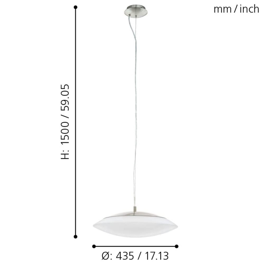 Eglo 97812 - LED RGB Reguliuojamas pakabinamas sietynas FRATTINA-C 1xLED/27W/230V