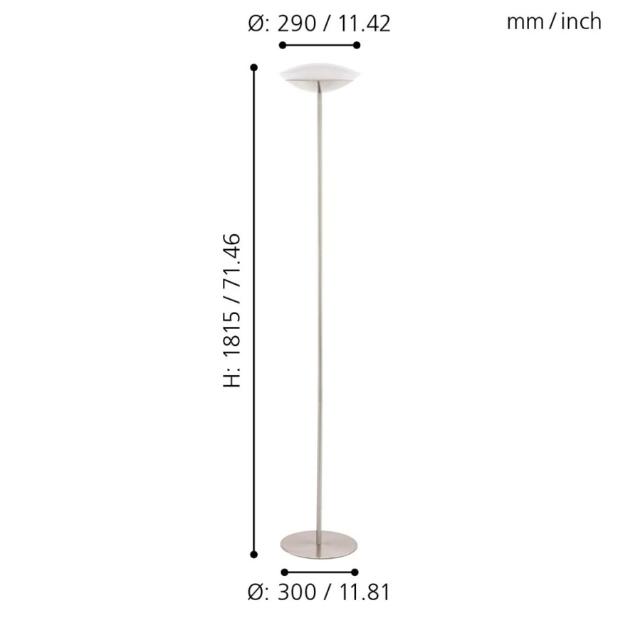 Eglo 97814 - LED RGB reguliuojama grindų lempa FRATTINA-C 1xLED/18W/230V