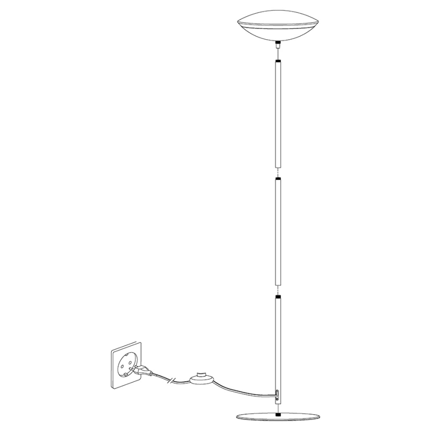 Eglo 97814 - LED RGB reguliuojama grindų lempa FRATTINA-C 1xLED/18W/230V