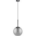 Eglo 97847 - Pakabinamas šviestuvas ant laido TINDARI 1xE27/28W/230V juodas/dūminis