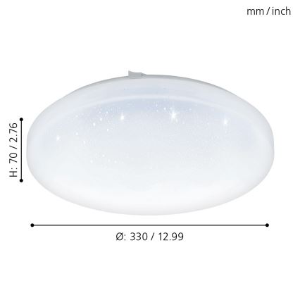 Eglo - Lubinis LED šviestuvas LED/17,3W/230V