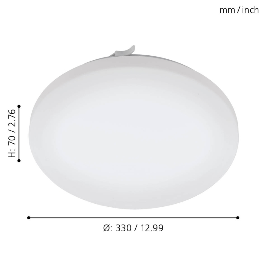 Eglo - LED lubinis vonios šviestuvas LED/17,3W/230V IP44